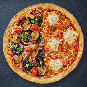Double Tasty Pizza: Veggie Spinach & Extra Cheesy